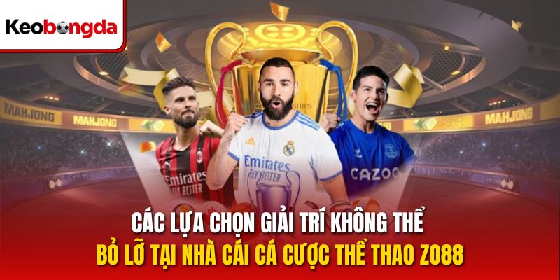 Các lựa chọn giải trí không thể bỏ lỡ tại nhà cái cá cược thể thao Zo88