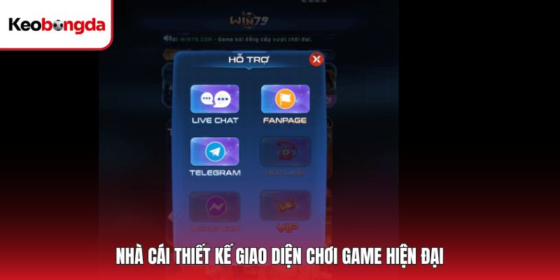 Nhà cái thiết kế giao diện chơi game hiện đại